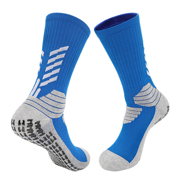 Cotton Grip Soccer Socks Non Slip Blue
