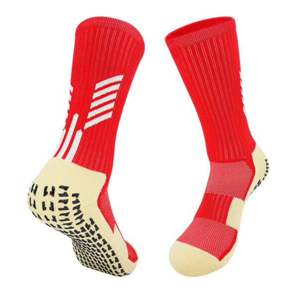 Breathable Grip Soccer Socks Red Youth