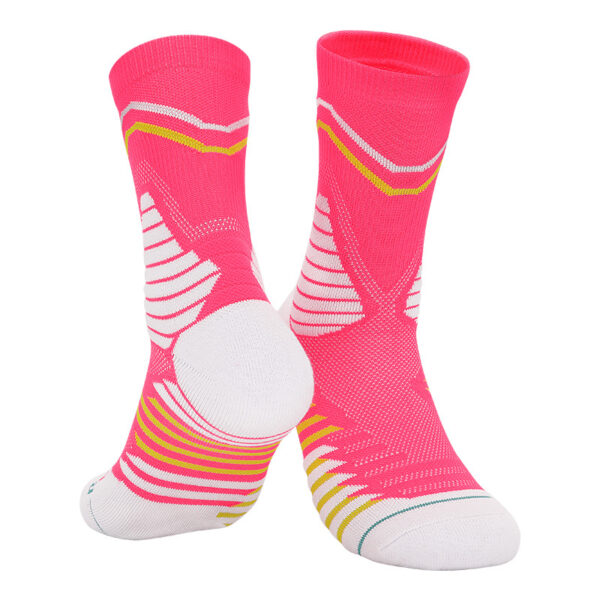 Elite Basketball Socks Pink White