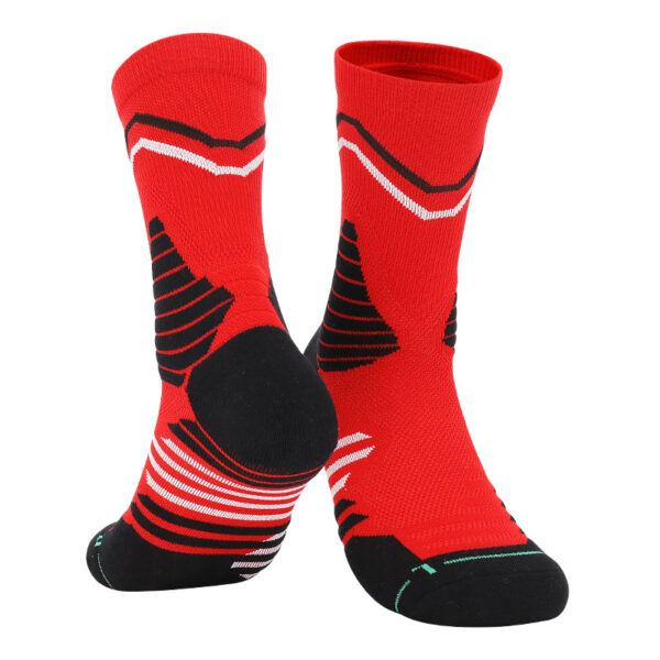 Performance Basketball Socks Red Black
