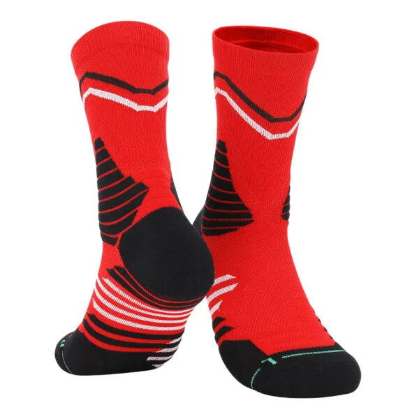 Performance Basketball Socks Red Black