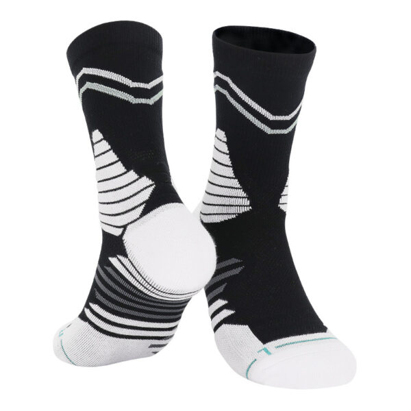 Performance Basketball Socks Black White