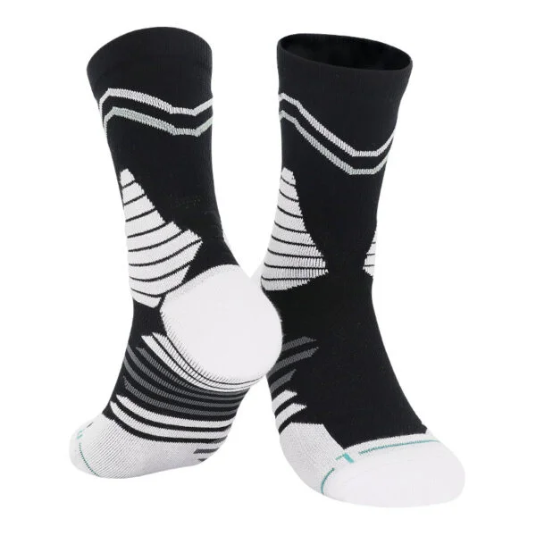 Performance Basketball Socks Black White
