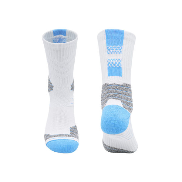 Performance Basketball Socks White Blue