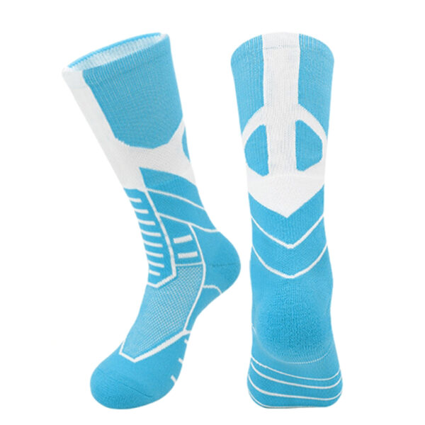 Tall Basketball Socks Light Blue