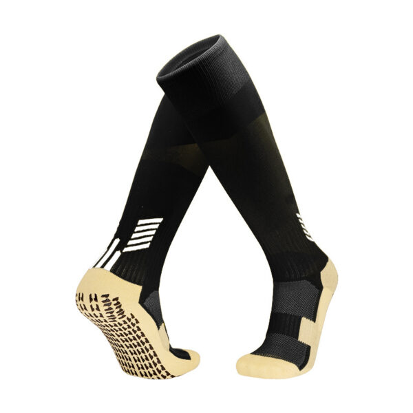 long grip soccer socks black