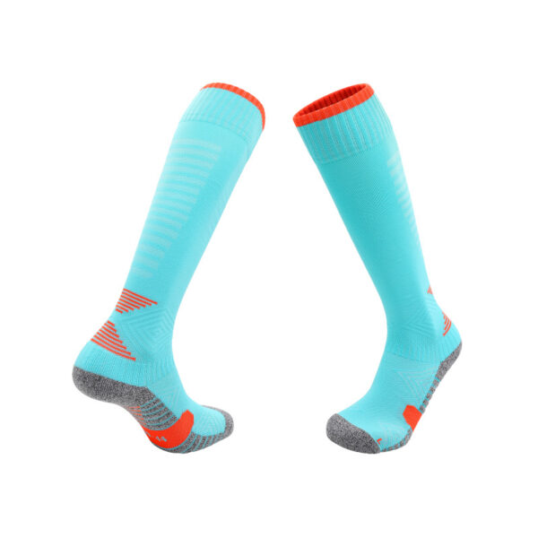 Thickened High Soccer Socks Light Blue