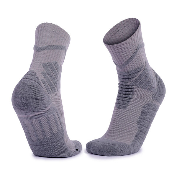 Cotton Basketball Elite Sports Socks Grey