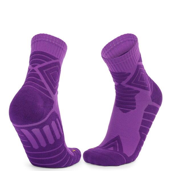 Cotton Elite Basketball Sports Socks Purple