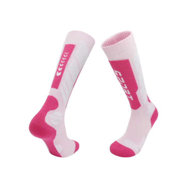 Cotton Thermal Ski Socks Pink