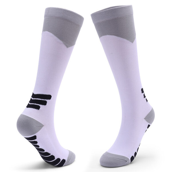 Marathon Compression Running Socks White