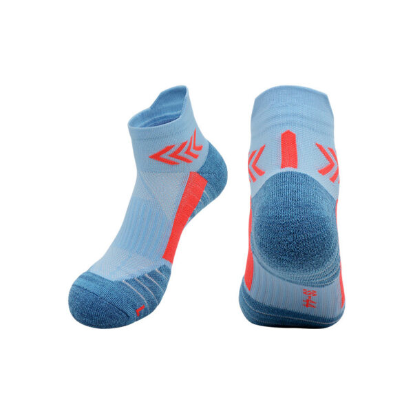 Short Thin Running Socks Blue Orange