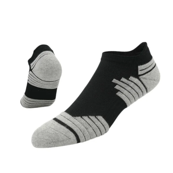 Thick Ankle Running Socks Black Grey