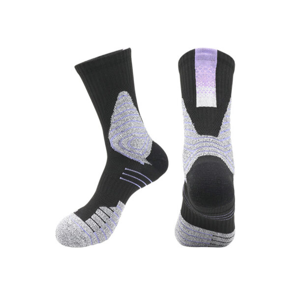 Athletic Crew Basketball Socks Black Gray