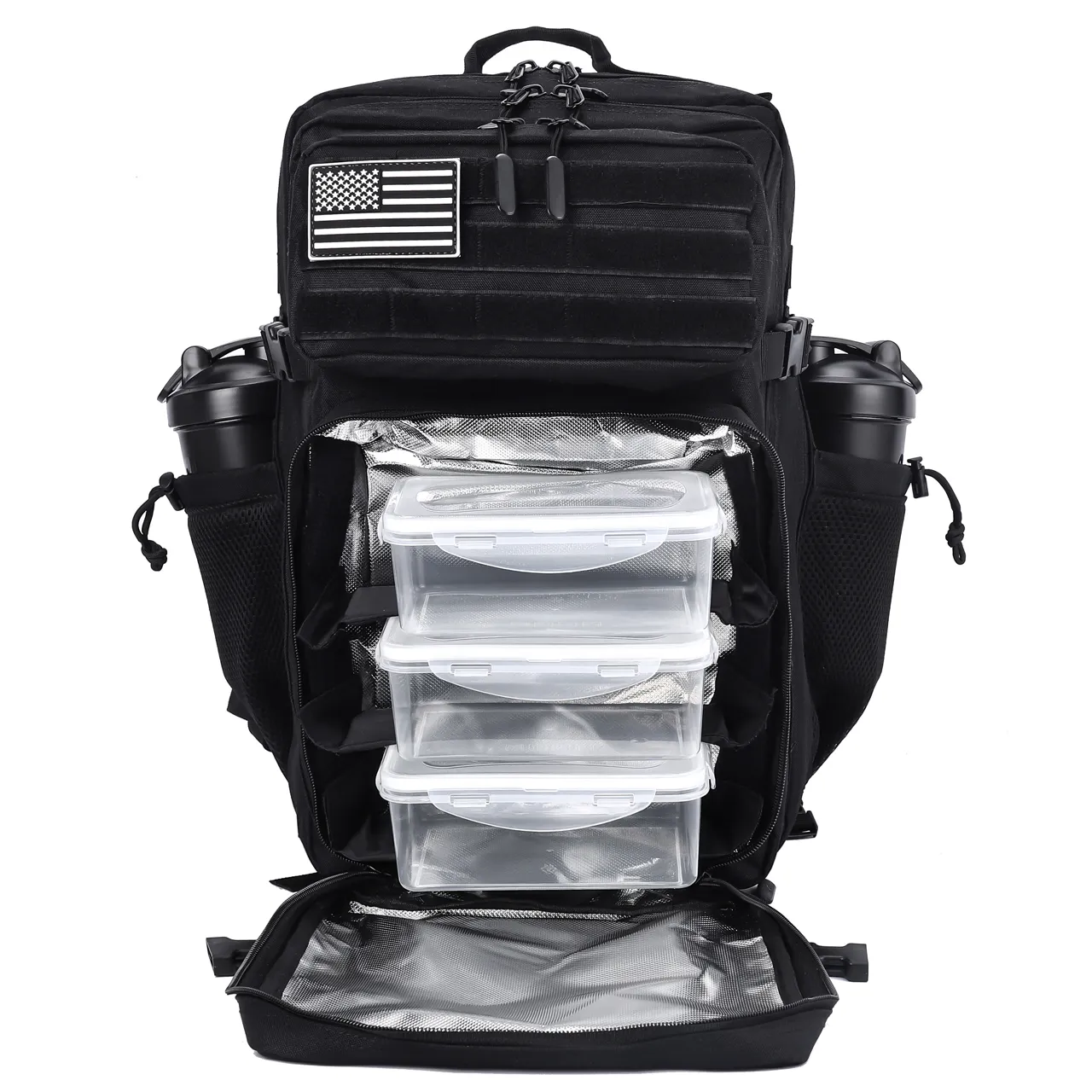 45L Tactical Meal Prep Management Backpack Black