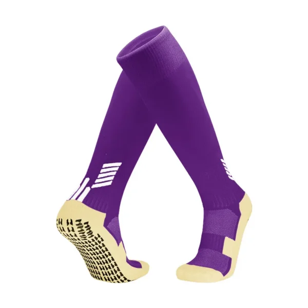 Long Grip Soccer Socks Purple