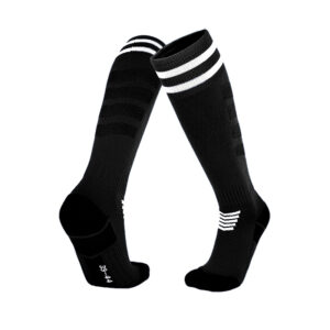 Over Knee Stripe Soccer Socks Black
