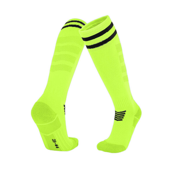Over Knee Stripe Soccer Socks Lime Green