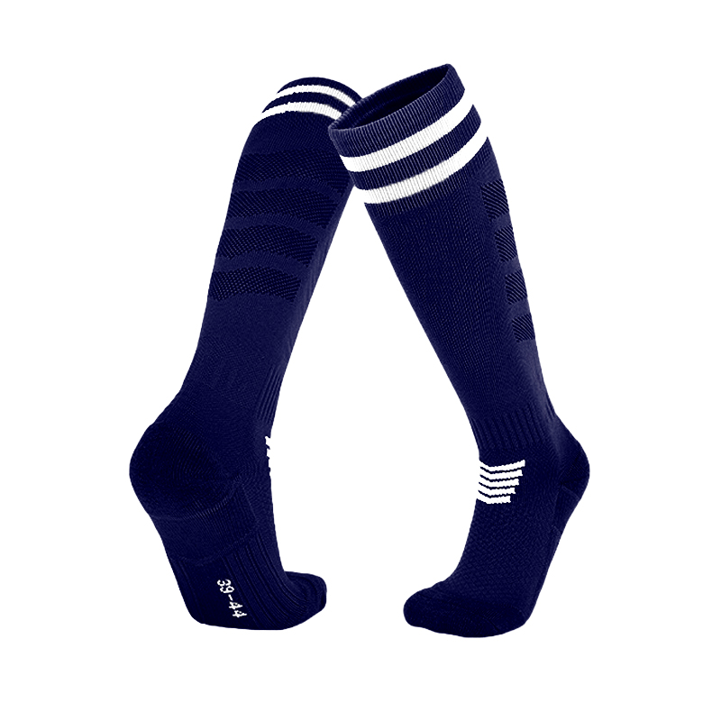 Over Knee Stripe Soccer Socks Black