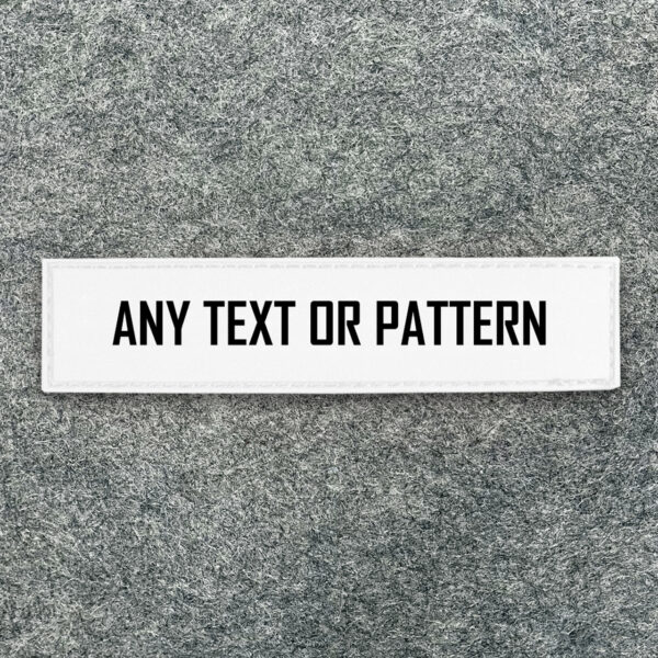 Custom white Rubber Patch