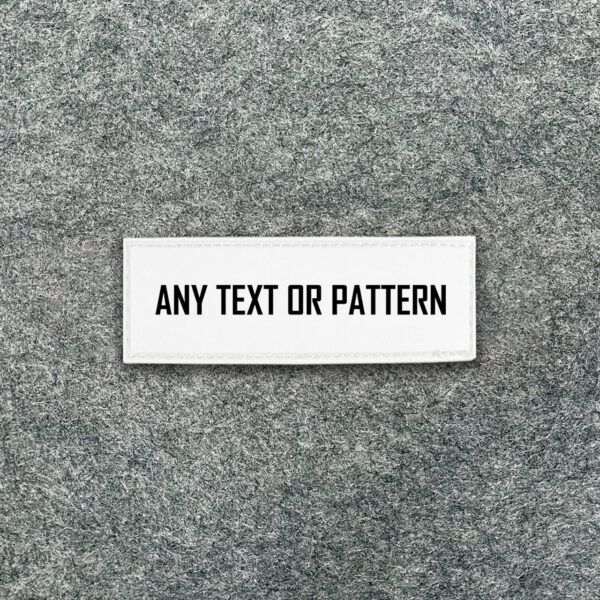 Custom white Rubber Patch