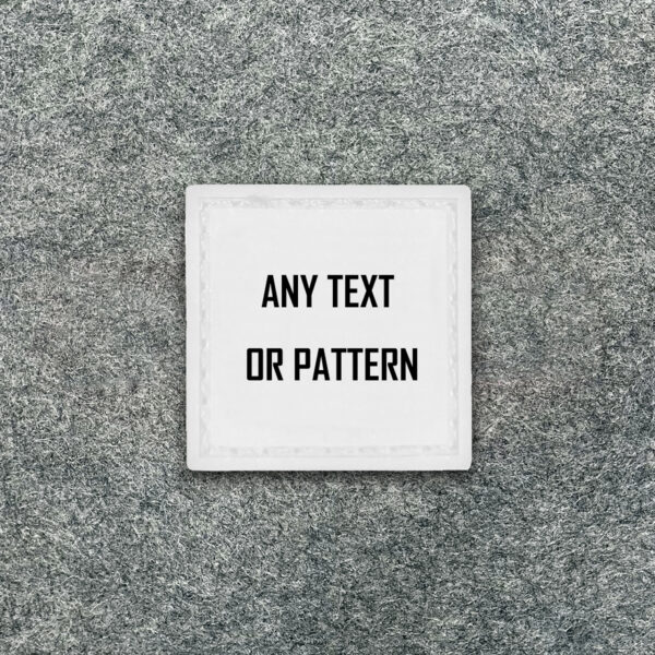 Custom white Rubber Patch