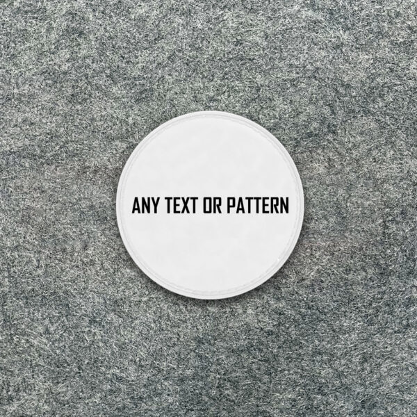 Custom white Rubber Patch