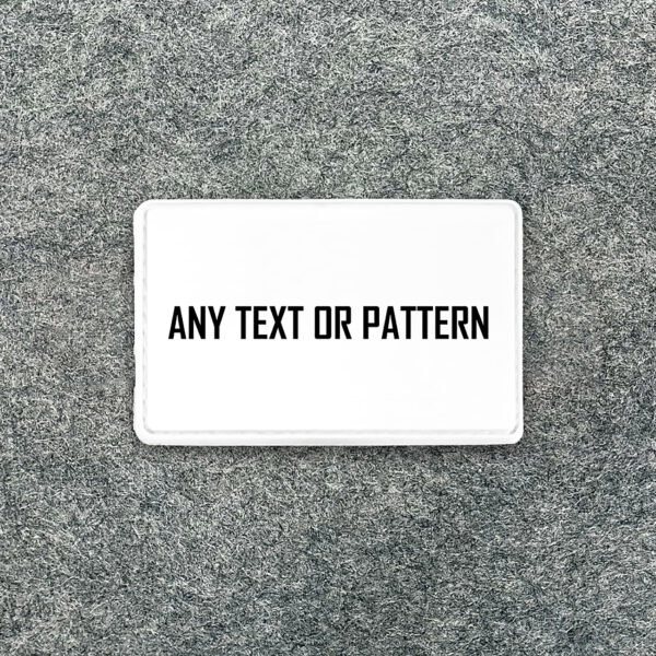 Custom white Rubber Patch