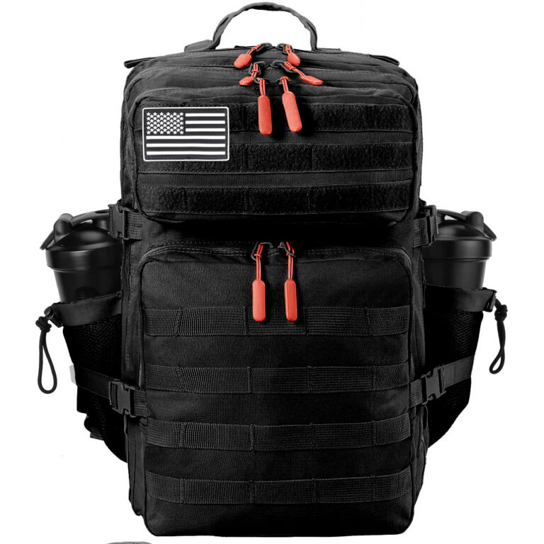 Black Backpack Red Pull