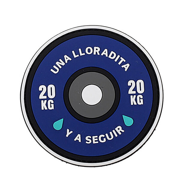 20kg Barbell Plate Rubber Patches Blue