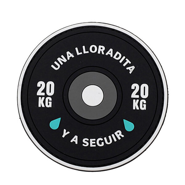 20kg Barbell Plate Rubber Patches Black