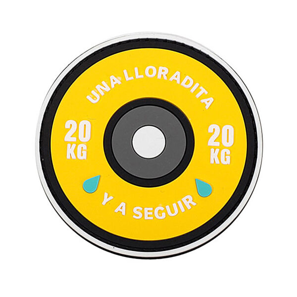 20kg Barbell Plate Rubber Patches Yellow