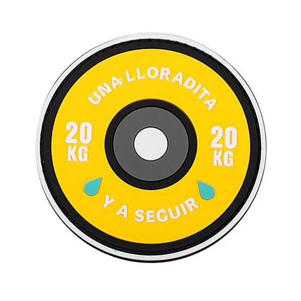 20kg Barbell Plate Rubber Patches Yellow