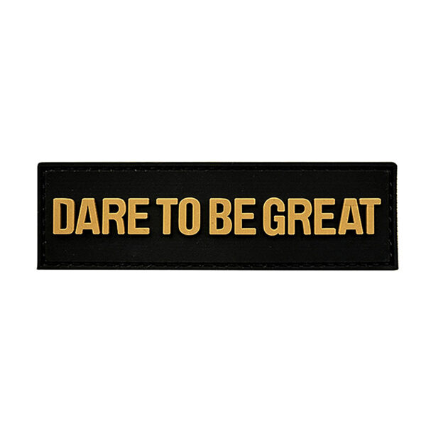 Dare To Be Great Rubber Patches Yellow