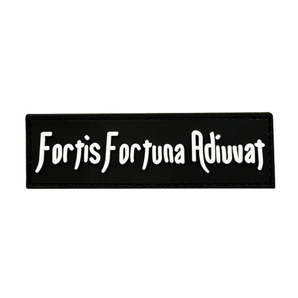 Fortis Fortuna Adiuvat Rubber Patches White