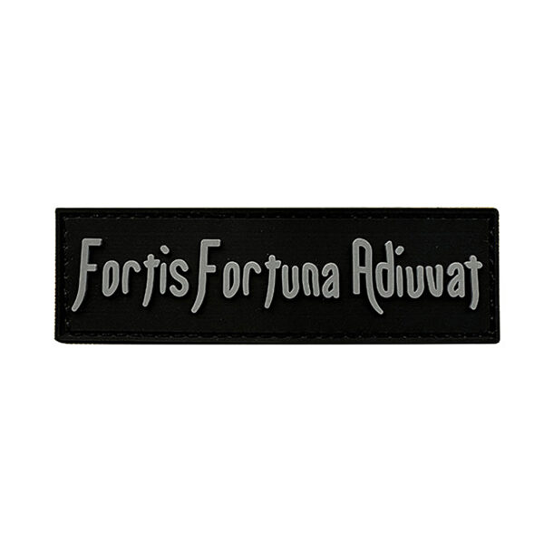 Fortis Fortuna Adiuvat Rubber Patches Grey