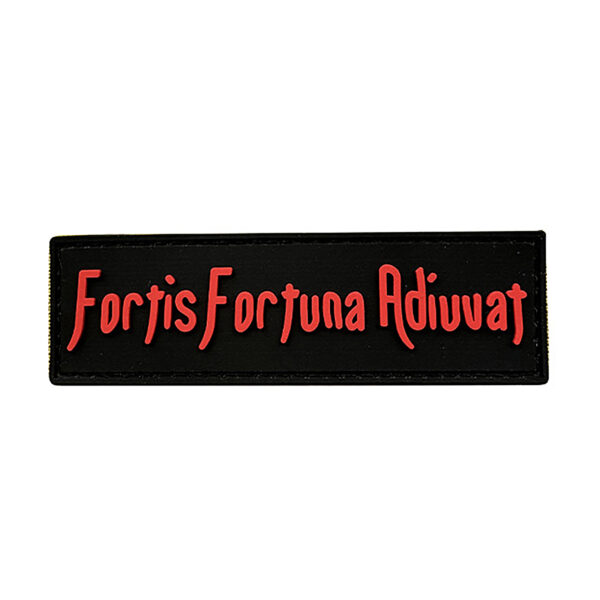 Fortis Fortuna Adiuvat Rubber Patches Red